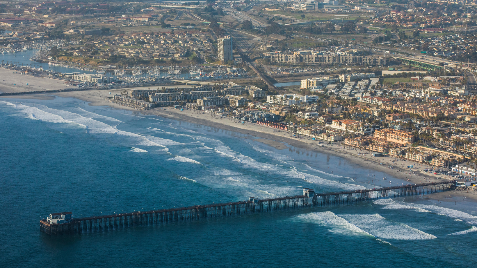 aerial view of the city of oceanside california