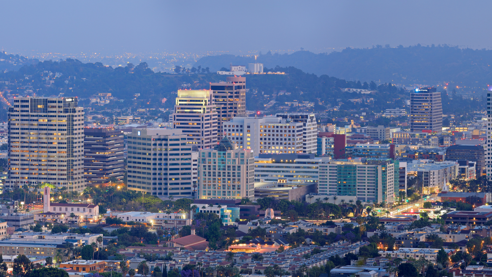 cityscape skyline of glendale california 